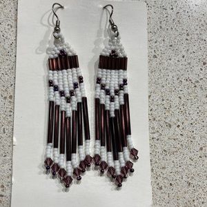 New, never worn vintage beaded earrings